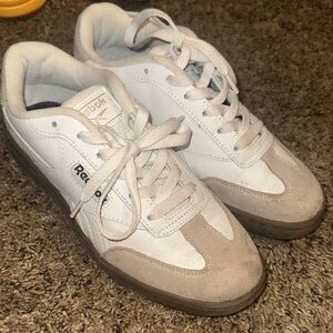 Reebok Classic White and Gray Shoes